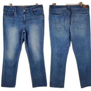American Eagle Straight Leg Stretch Denim Jeans Pants Size 16 Womens-regular